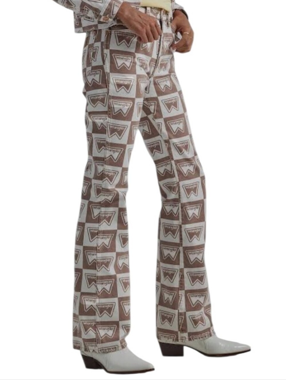 Bootcut Wrangler Westward 626 Dusty Frappuccino Vintage Logo Jeans NWT